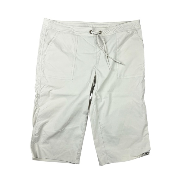 Prana Pants - PrAna Shorts Women’s Medium Bermuda Outdoor Hiking Beige Khaki Pull Up Stretch